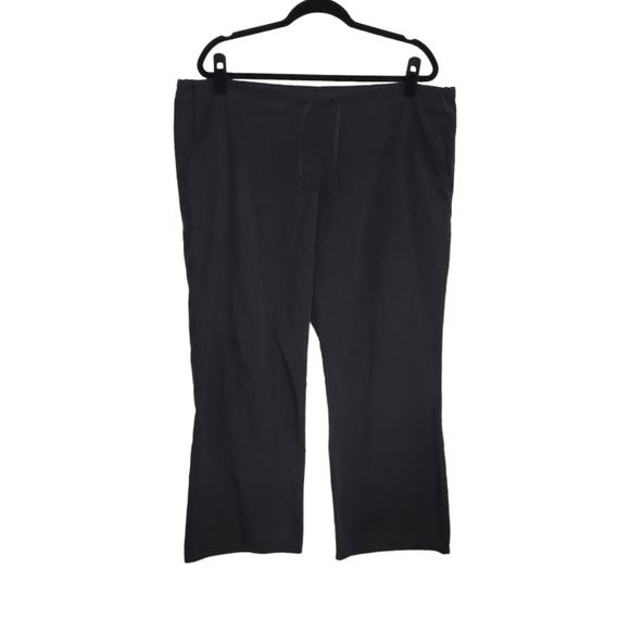 SB Scrubs Women's Black Wide Leg Scrub Pants Size M Drawstring Waist Relaxed Fit - Picture 1 of 8